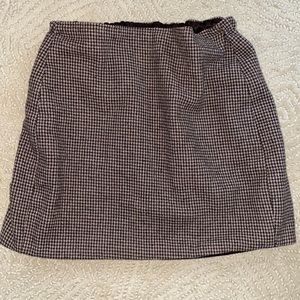 Brown Tweed and satin skirt